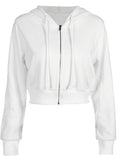 Women's Party / Work Hoodie - Solid Colored White S